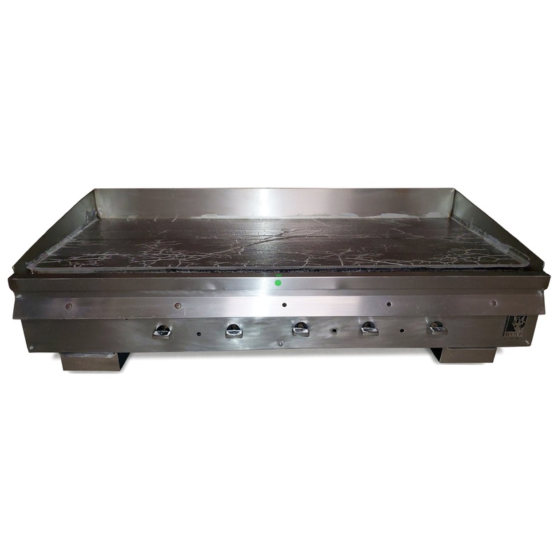 Used Restaurant Equipment - Wolf AGM60-101 Countertop Heavy Duty Natural Gas Griddle w/ 1" Plate & 5 Manual Controls 60" - 135,000 BTU