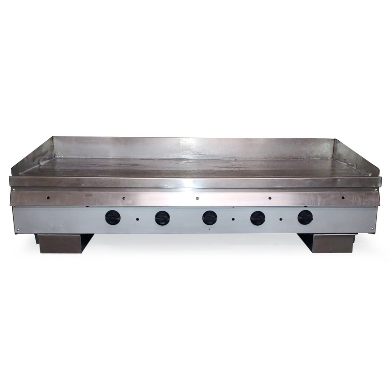 Used Restaurant Equipment - Wolf AGM60-101 Countertop Heavy Duty Natural Gas Griddle with 1" Thick Steel Plate & 5 Manual Controls 60" - 135,000 BTU