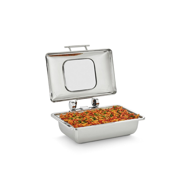 Vollrath 4644025 Mirage 2/3 Size Induction Chafer with Stainless Lid and Food Pan 5.6 qt.