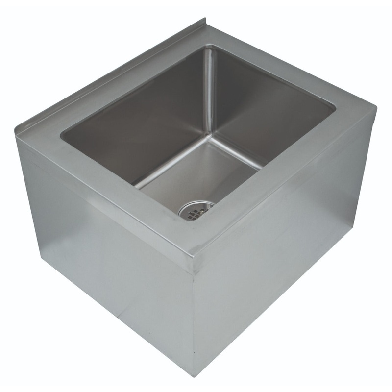 Advance Tabco 9-OP-40 Stainless Steel 1-Compartment Floor Mount Mop Sink with 20" x 16" x 12" Deep Bowl