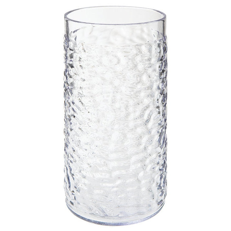 GET 3316-CL Waikiki SAN Plastic Hammered Textured Tumbler 16 oz. - Clear - 72/Case