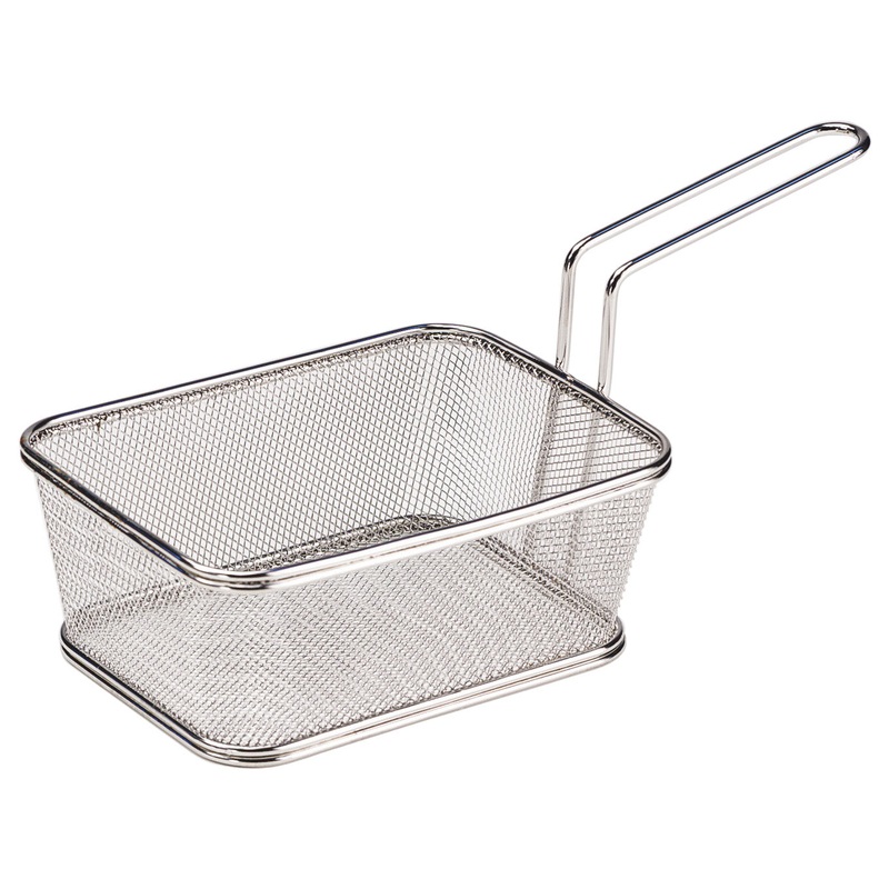 GET 4-818610 Specialty Servingware Stainless Steel Party Size Serving Fry Basket 8" x 6"x 5"