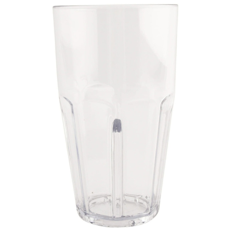 GET 9932-1-CL Bahama SAN Plastic Stackable Paneled Cooler Tumbler 32 oz. - Clear - 24/Case