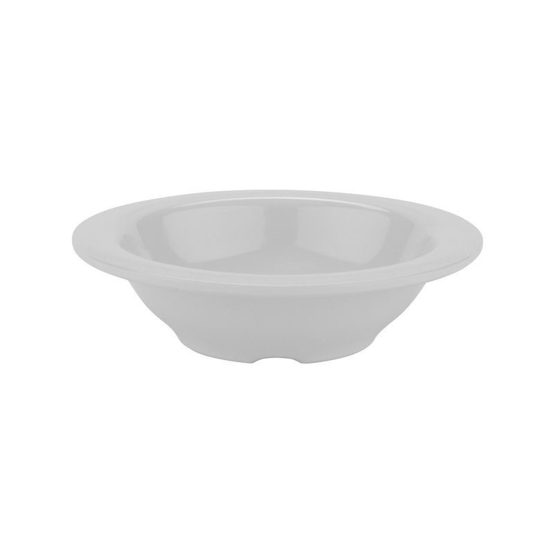 GET B-454-DW Diamond White Melamine Narrow Rim Bowl 4-1/2 oz. - White - 48/Case