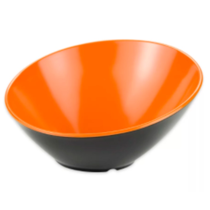 GET B-788-OR/BK Melamine Salad Bowl Round 16 oz Orange/Black