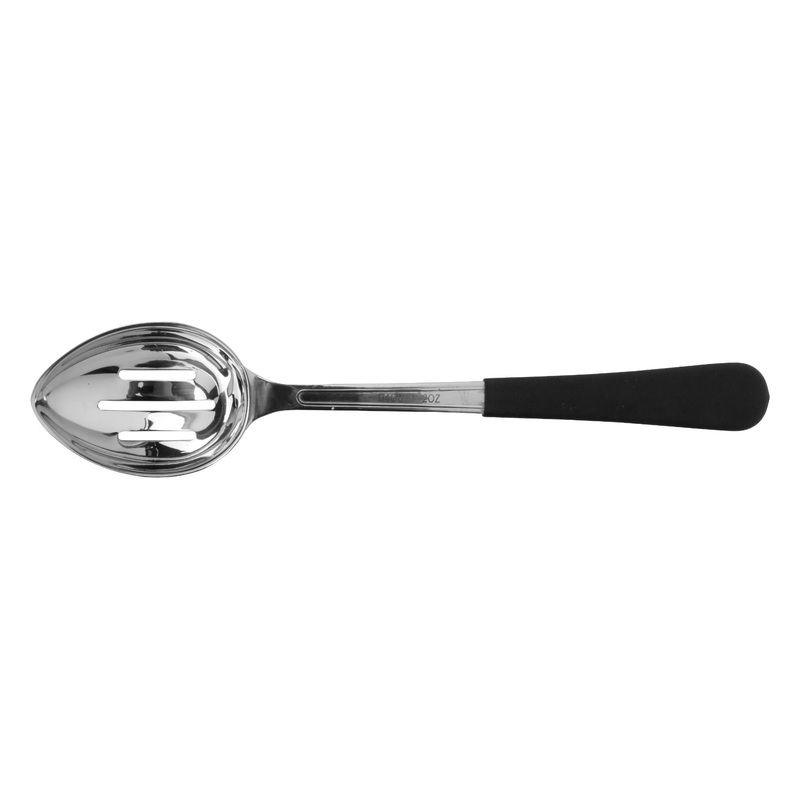 GET BSRIM-34 Slotted Portion Control Spoon 2 oz SS Black Handle