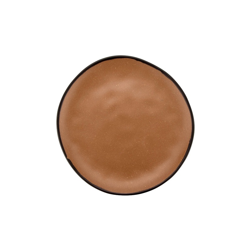 GET CS-100-TP Melamine Plate Round 10-1/2", Speckled Taupe