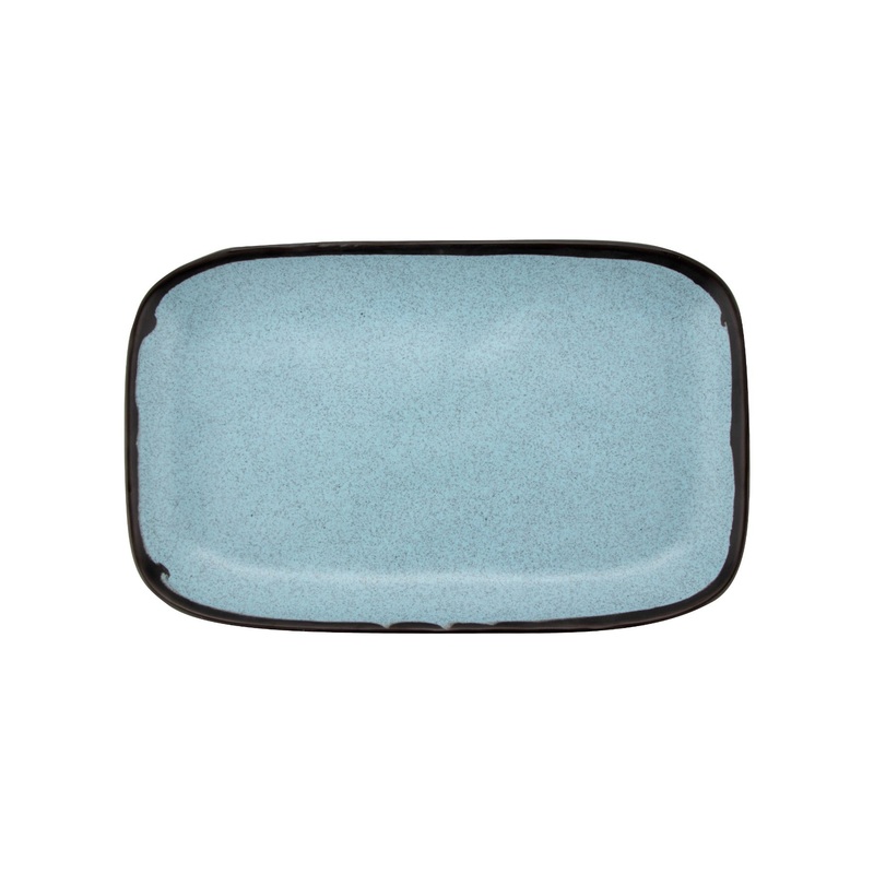 GET CS-1170-GBL Melamine Plate Rectangular 12", Gray Blue