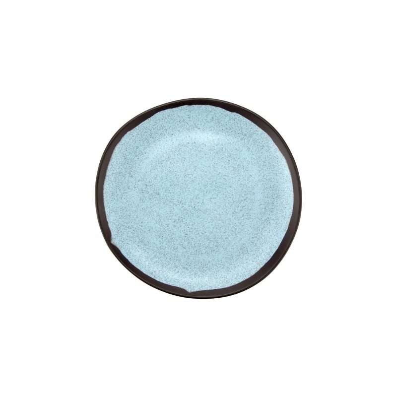 GET CS-70-GBL Melamine Plate Round 7", Grayish Blue