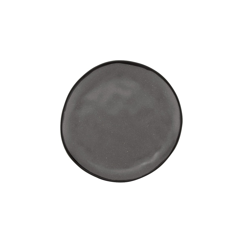 GET CS-90-GR Melamine Plate Round 9", Speckled Gray