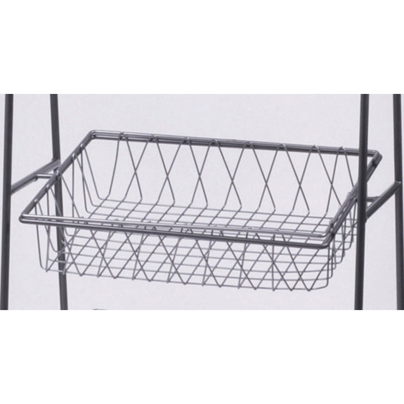 GET IR-904 Merchandiser Stand Rectangular Iron Wire Pastry Basket 18"W x 12"D x 4"H - Gray