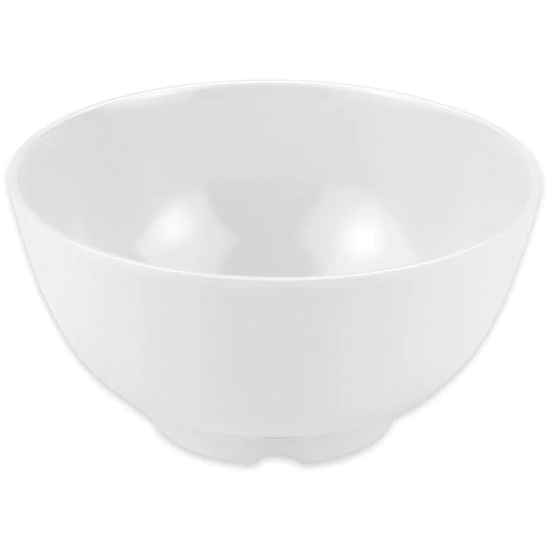 GET M-768-W Diamond White Melamine Small Round Rice / Vegetable Bowl 9 oz. - White - 12/Case