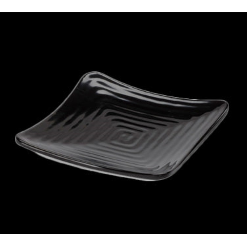 GET ML-62-BK Melamine Plate Square 8-3/4", Black