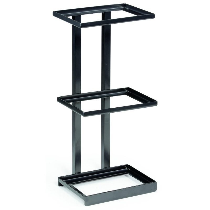 GET MTS-20M-MG Urban Renewal Metal Rectangular 3-Tier Merchandiser Stand 9-1/4"W x 6-1/4"D x 20-1/2"H - Gray