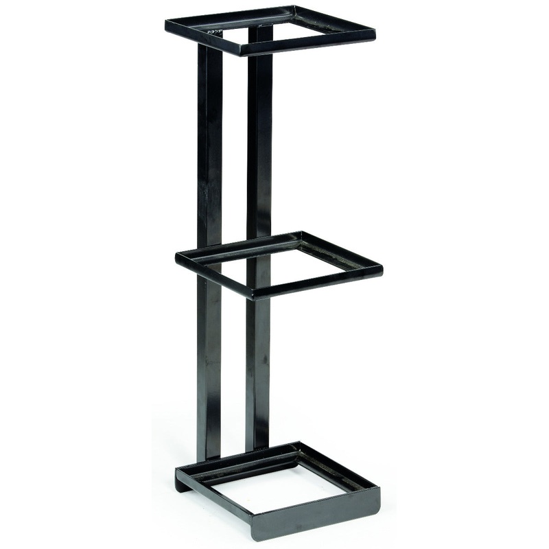 GET MTS-20S-MG Urban Renewal Metal Square 3-Tier Merchandiser Stand 6-1/4"W x 6-1/4"D x 20-1/2"H - Gray
