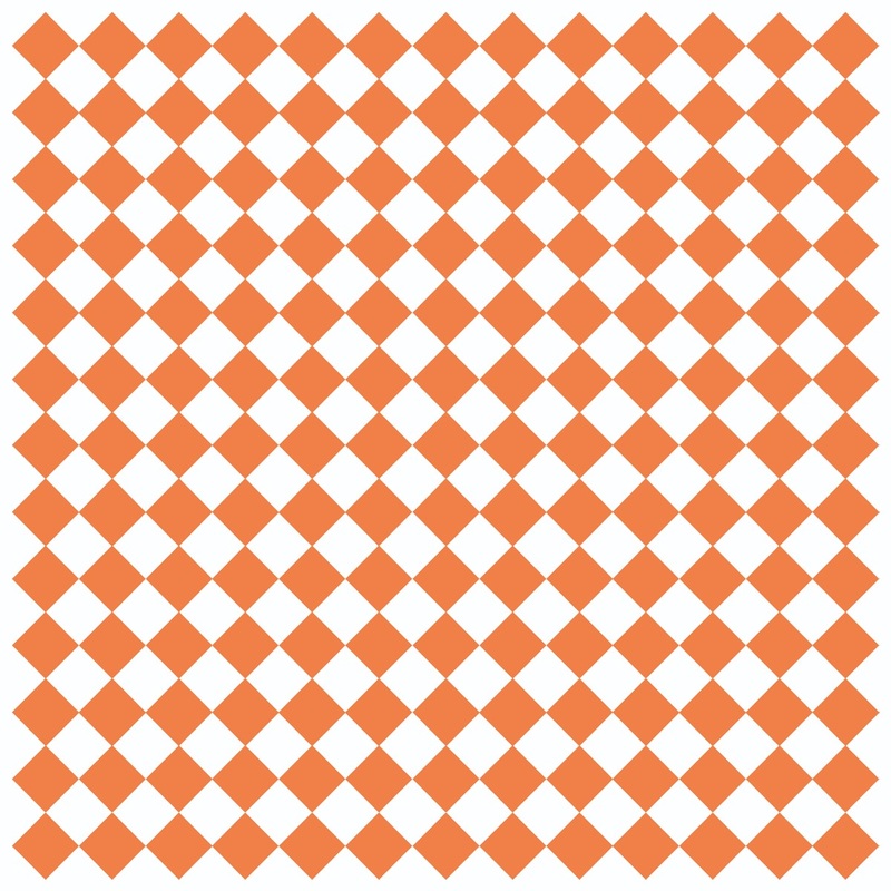 GET P-ORC-1212-W Food-Safe Sandwich/Deli Wrap Paper 12" x 12" - Orange Checker - 1000/Case