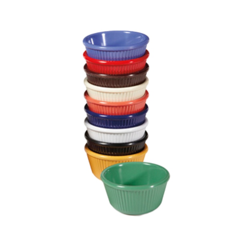 GET RM-401-R Melamine Fluted Ramekin 4 oz. - Red - 48/Case