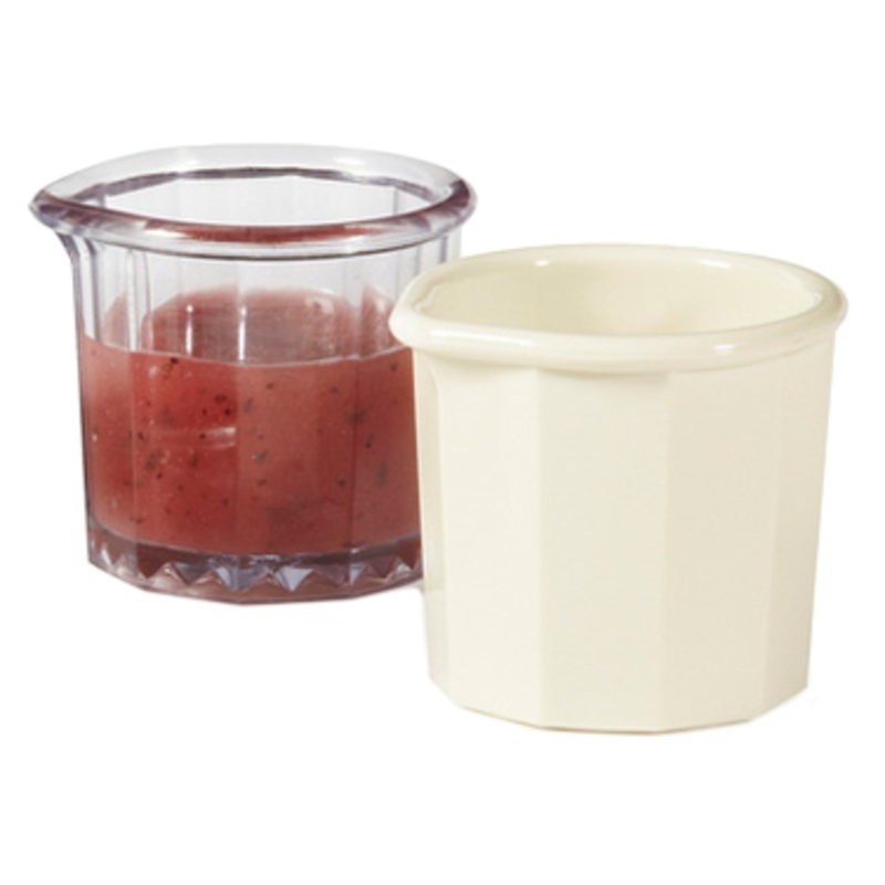 GET SP-2000-IV SAN Plastic Syrup & Cream Mini Pitcher 2 oz. - Ivory - 72/Case