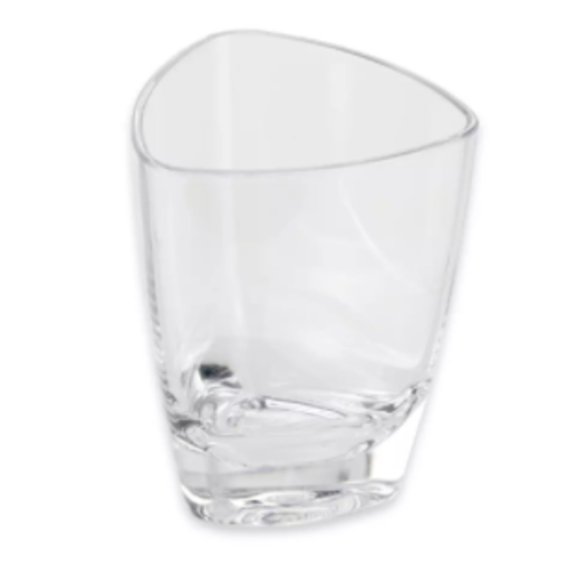 GET SW-1434-CL SAN Plastic Triangle Petite Dessert Glass / Shot Glass 3 oz. - Clear - 24/Case