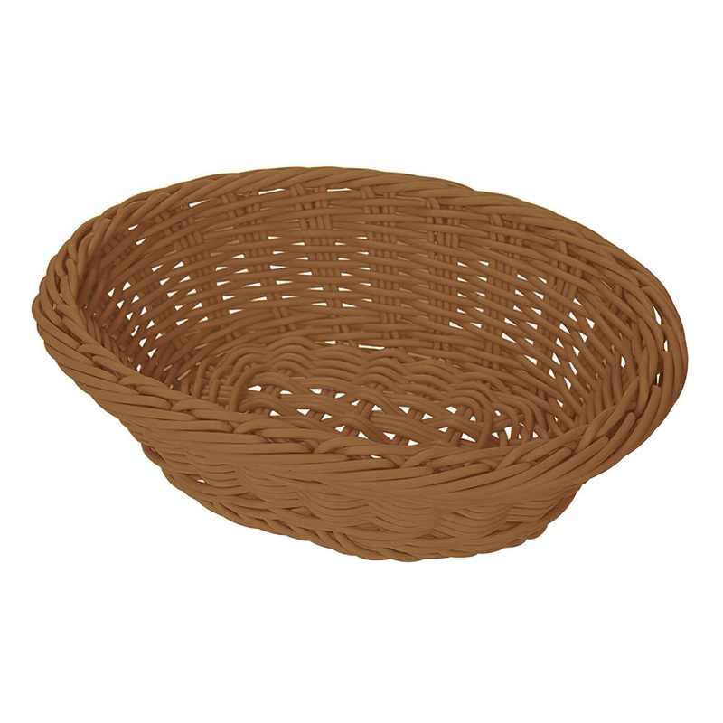 GET WB-1504-HY Designer Polyweave Oval Serving Basket 9-1/4" x 6-3/4" x 3-1/4"H - Honey - 12/Case