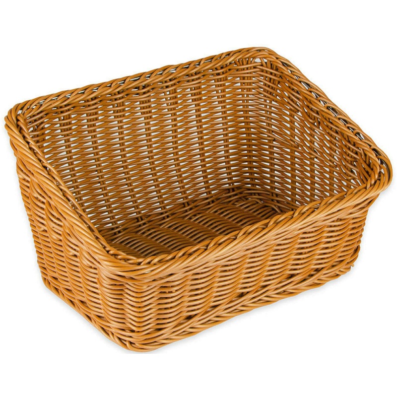 GET WB-1510-HY Designer Polyweave Bread & Bun Cascading Basket 9-1/4" x 13" x 4" & 7"H - Honey Brown