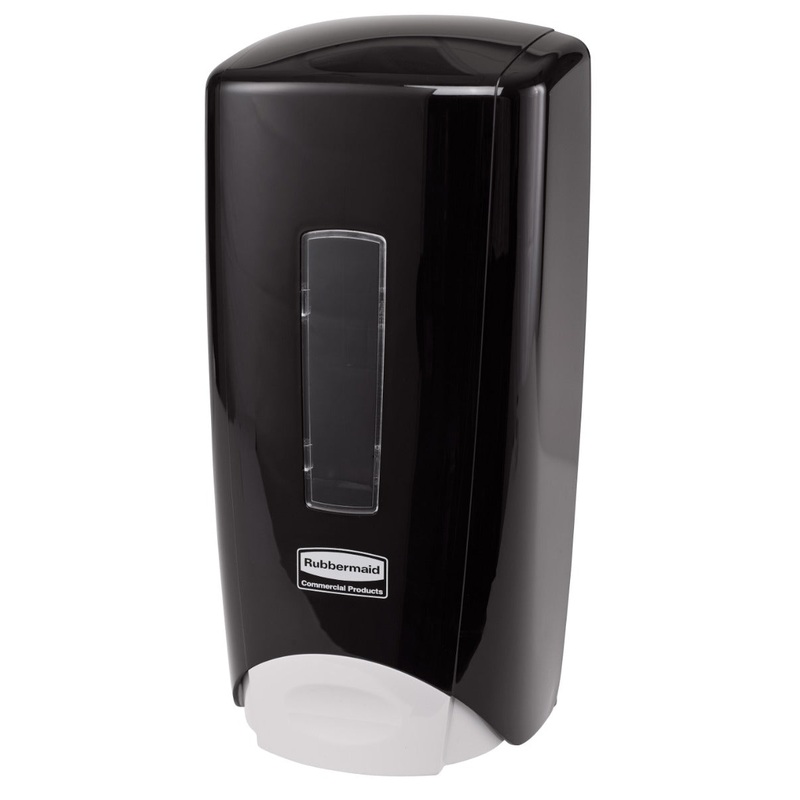 Rubbermaid 3486592 Flex Wall Mount Manual Skin Care Dispenser for Foam or Liquid Hand Soap 1000/1300 ml - Black