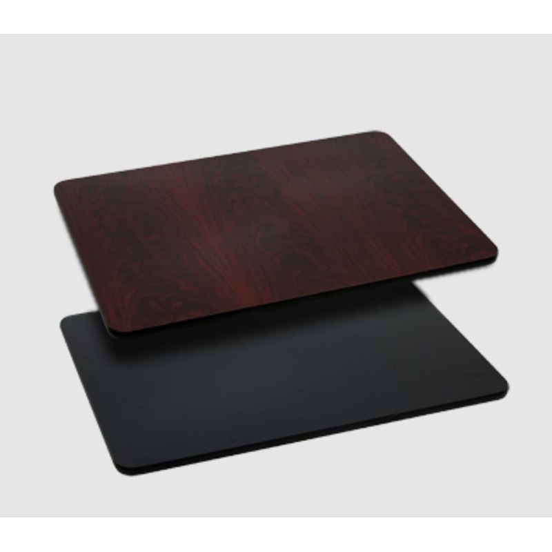 AAA Furniture Wholesale MBT3042 Reversible Tabletop Rectangle 30" x 42" Mahogany/Black