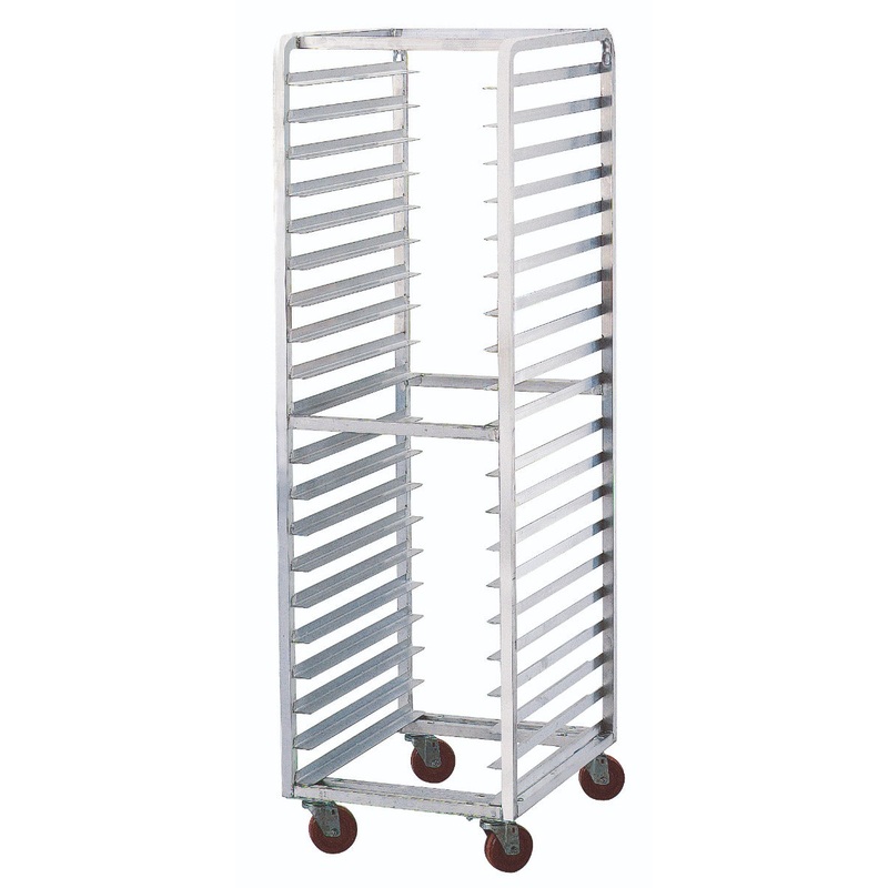 Advance Tabco PR20-3W-X Special Value Aluminum Full-Height End Loading Mobile Bun / Sheet Pan Rack - 20 pan/capacity - Assembled