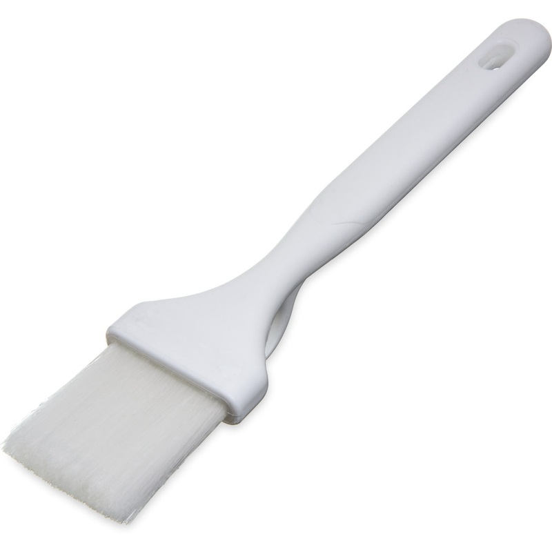 Carlisle 4040102 Sparta Meteor Pastry/Basting Brush with White Nylon and White Plastic Handle 2"