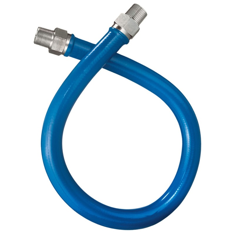 Dormont 16125BP36 Blue Hose Moveable 36" Gas Connector Hose with 1-1/4" Male/Male Couplings