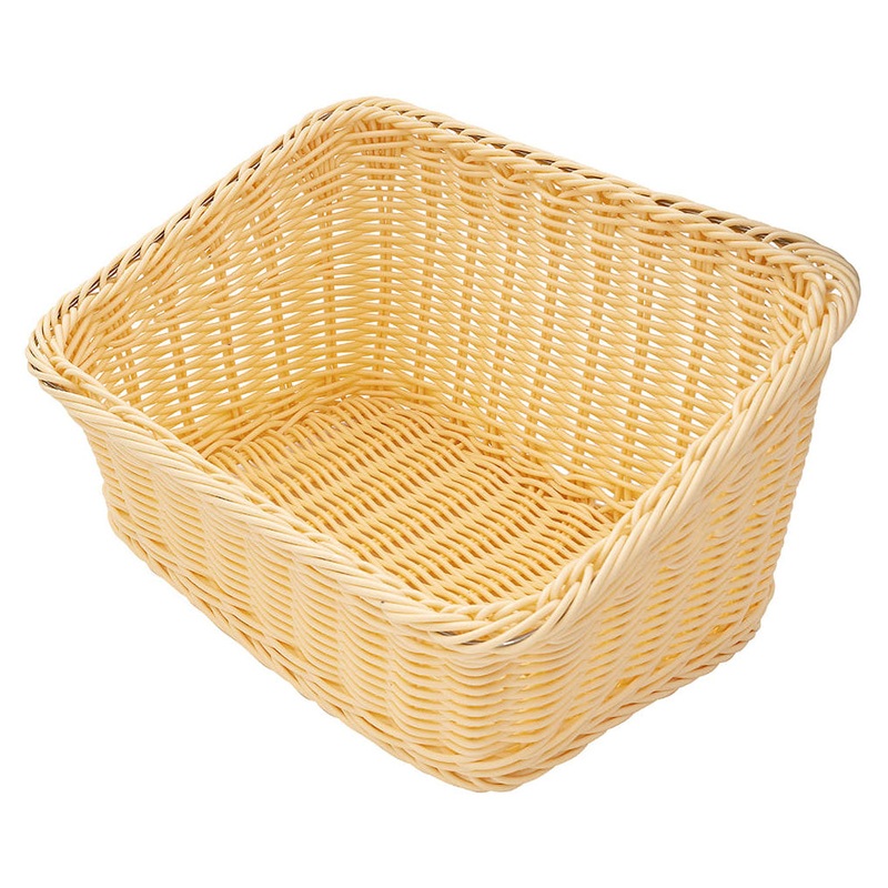 GET WB-1510-N Designer Polyweave Bread & Bun Cascading Basket 9-1/4" x 13" x 4" & 7"H - Natural