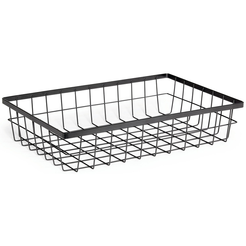 GET WB-1814-MG Urban Renewal Metal Rectangular Wire Basket 17-3/4"W x 11-1/4"D x 4-1/8"H - Gray