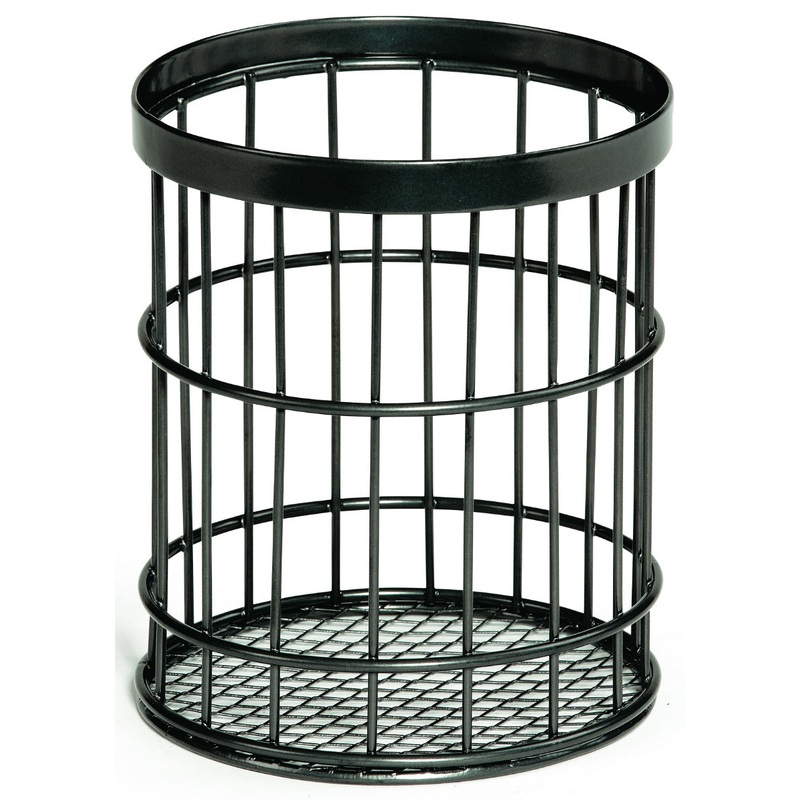 GET WB-55-MG Urban Renewal Metal Round Wire Basket 4-1/2" x 5-1/2"H - Gray - 6/Case