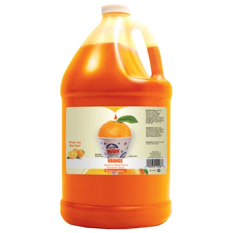 Gold Medal 1228 Ready-To-Use Sno-Treat Flavors Sno-Kone Syrup 1 gal. - Orange