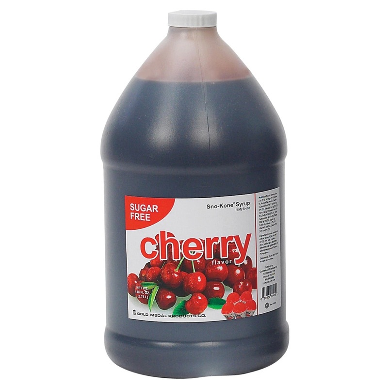 Gold Medal 1405 Ready-To-Use Sugar-Free Sno-Kone Syrup 1 gal. - Cherry