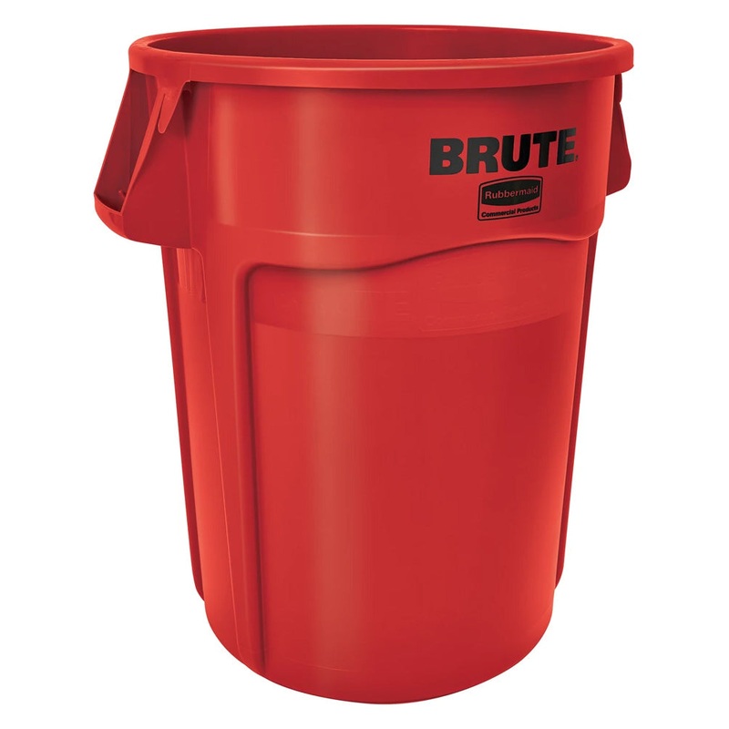 Rubbermaid FG264360RED Vented BRUTE Round Container 44 Gal. - Red
