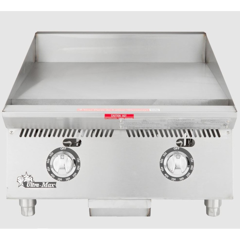 Star 824TA Star Griddle NG Thermostatic Control 24"W 1" Plate