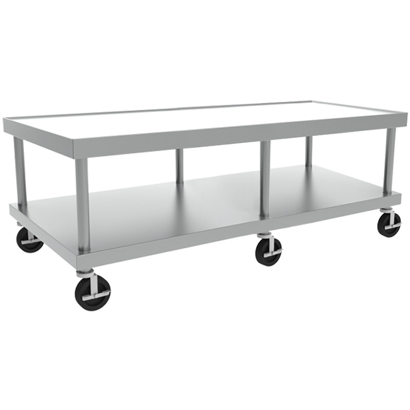 Vulcan STAND/C-60 Stainless Steel Equipment Stand with Marine Edge, Undershelf and 5" Casters 61" x 30" x 24"H