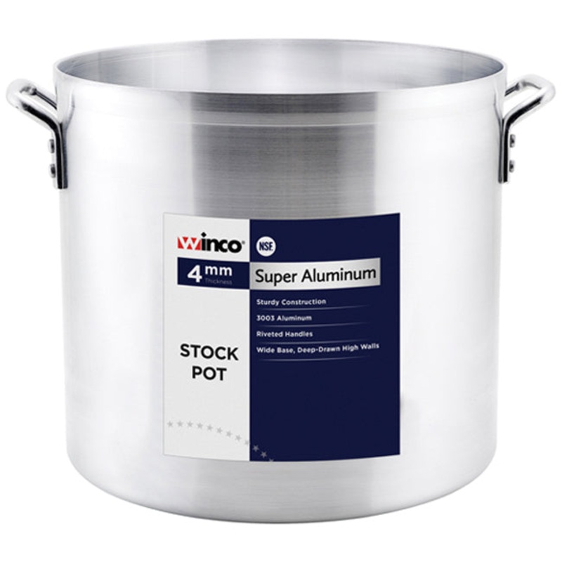 Winco ALST-20 Heavyweight Aluminum Stock Pot 20 qt.