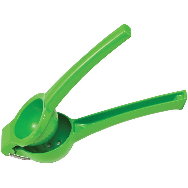 Winco LS-8G Handheld Aluminum Lime Squeezer / Juicer 8"L- Green