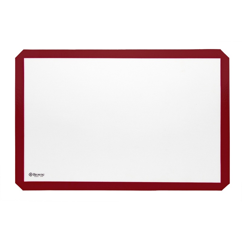 Browne 58182642 Full Size Rectangular Double-Sided Silicone Non-Stick Baking Mat 24-1/4" x 16-1/4"