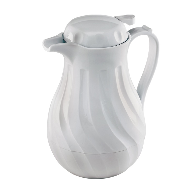 Browne 744221 White Plastic Beverage Server / Pitcher with Twist Cap 40 oz.