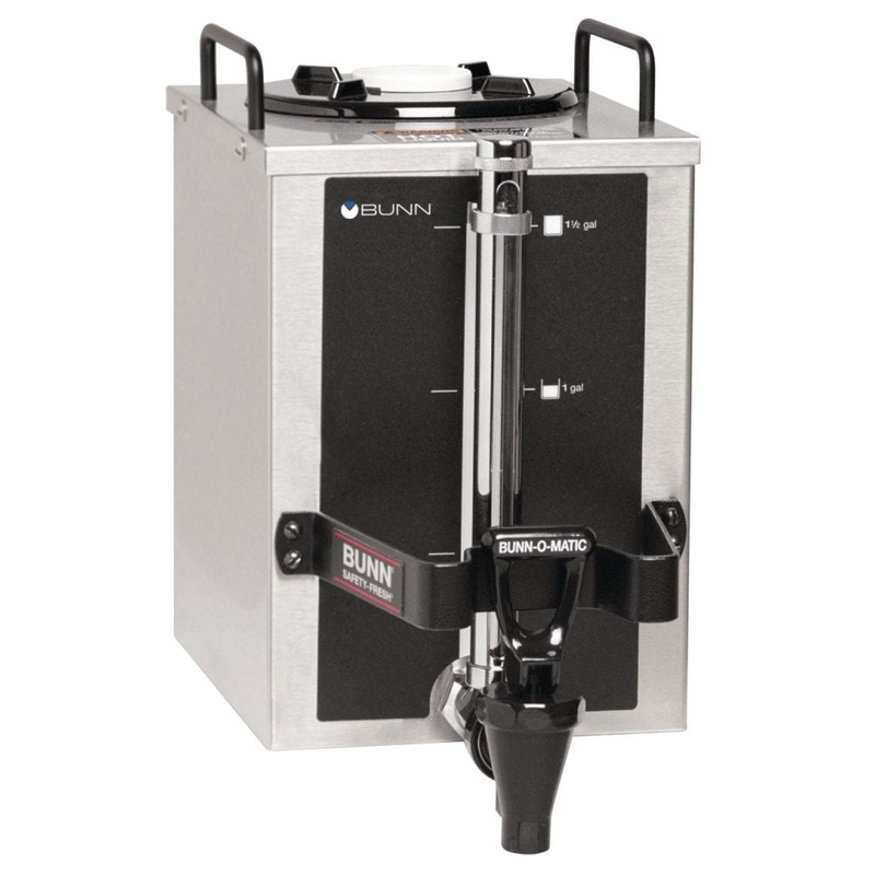 Bunn 20950.0004 1.5GPR-FF Portable Coffee Server with Top Bail Handles and Fast Flow Faucet 1-1/2 Gal.