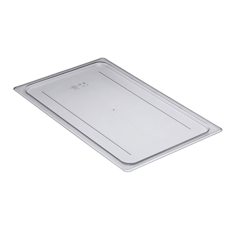 Cambro 10CWC135 Camwear Polycarbonate Food Pan Cover - (1/1) Full Size - Clear
