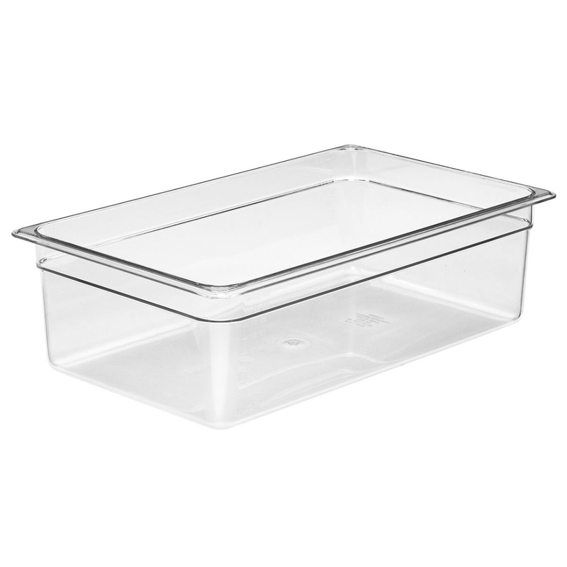 Cambro 16CW135 Camwear Polycarbonate Food Pan - (1/1) Full Size, 6" Deep - Clear
