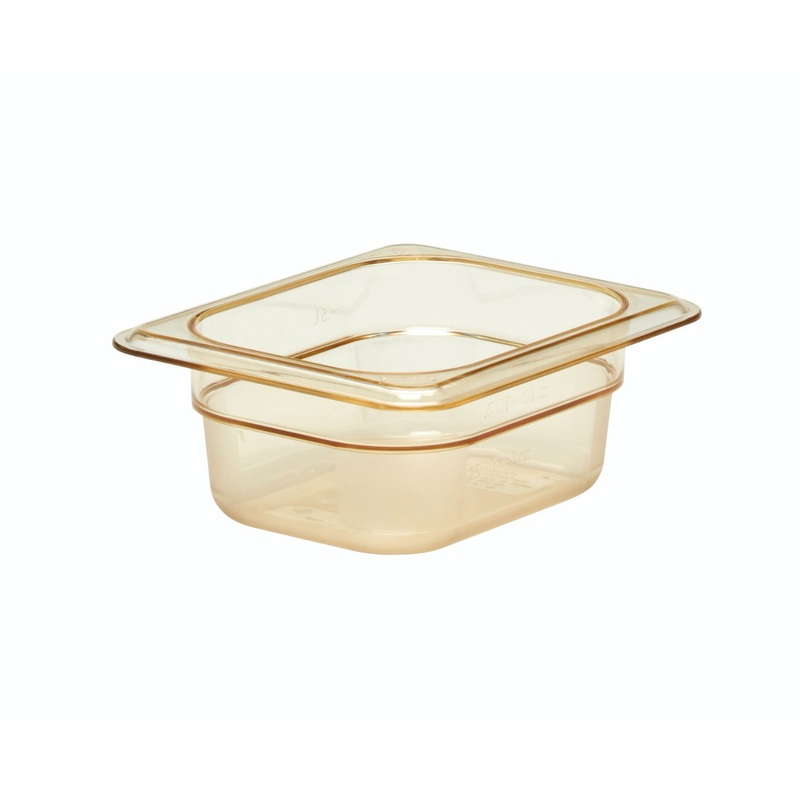 Cambro 24HP150 High Heat Food Pan  1/2 Size 4" Deep Amber