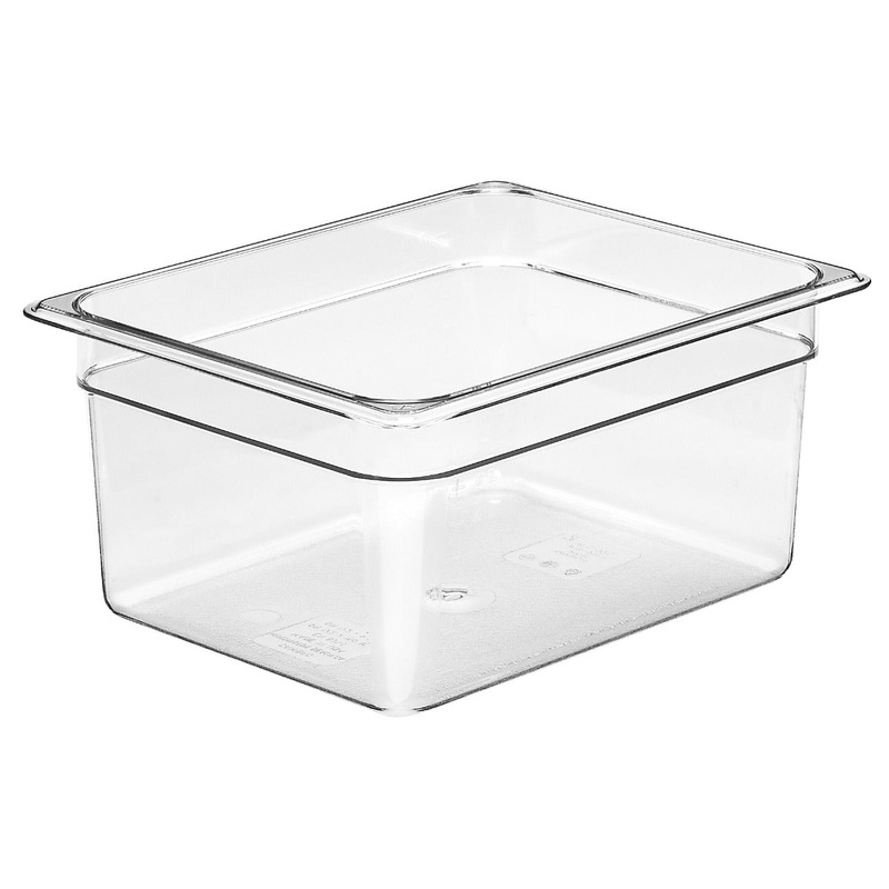 Cambro 26CW135 Camwear Polycarbonate Food Pan - 1/2 Size, 6" Deep - Clear