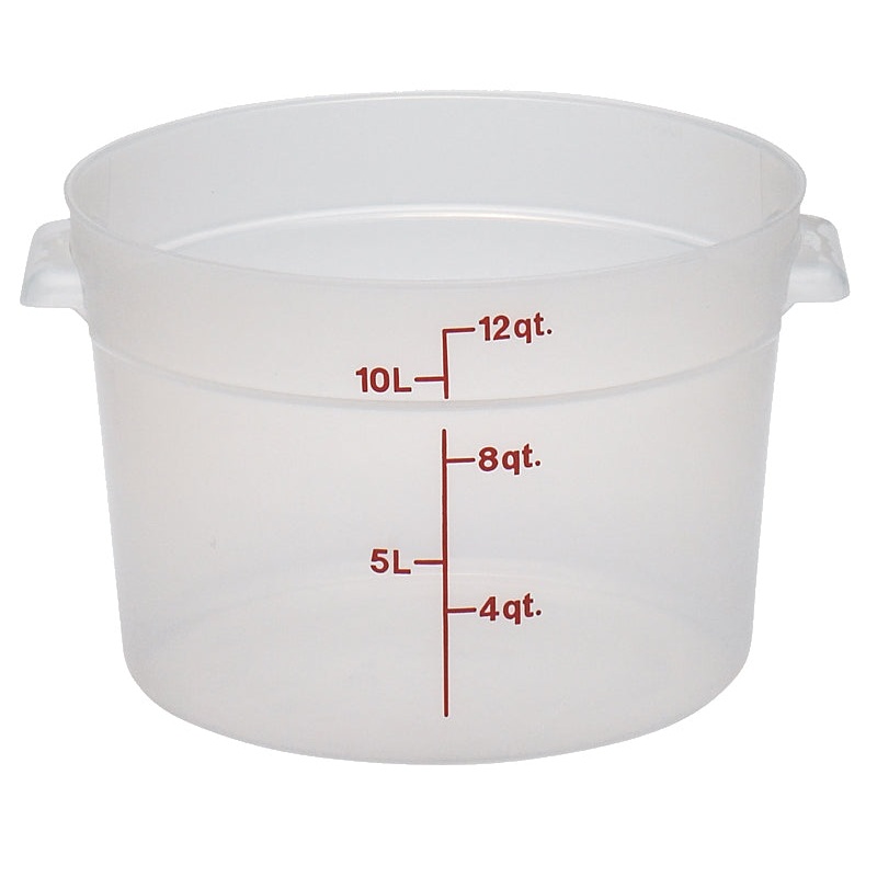 Cambro RFS12PP190 Polypropylene Round Food Storage Container 12 qt. - Ttranslucent