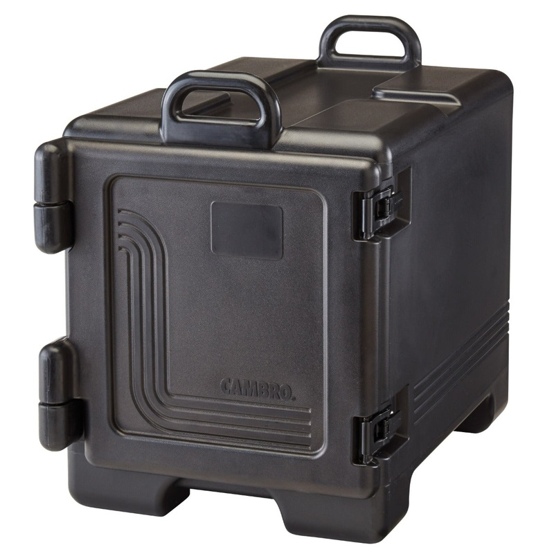 Cambro UPC300110 Ultra Pan Carrier Front Loading Insulated Food Pan Carrier 17" 36 qt. - Black - (4) Full Size 2-1/2" Deep Pan Capacity