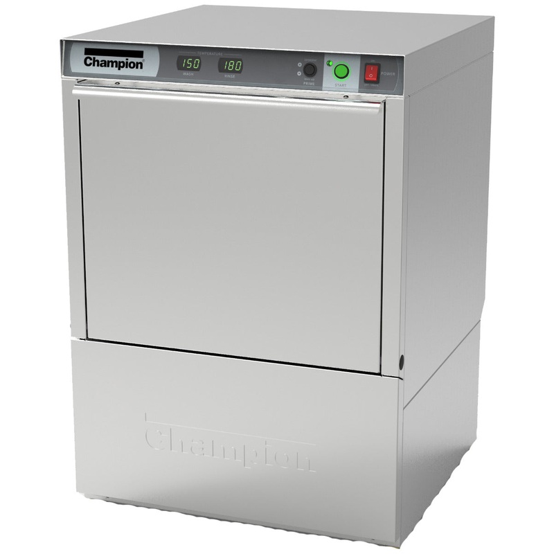 Champion UH130B Undercounter High Temperature Dishwasher with Built-In Booster Heater 24" - (25) Racks/hr - 208-240v/60/1-3-ph